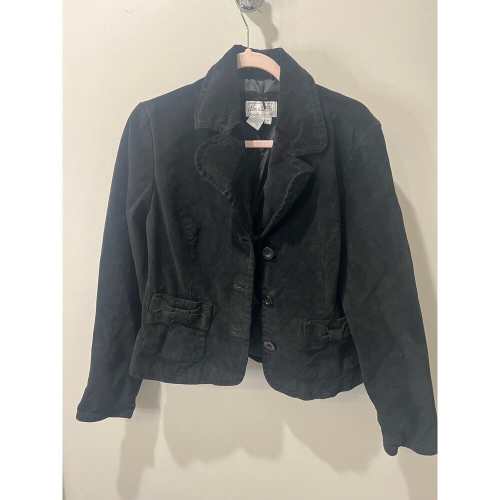 Vintage Live A Little 100% suede Leather Jacket